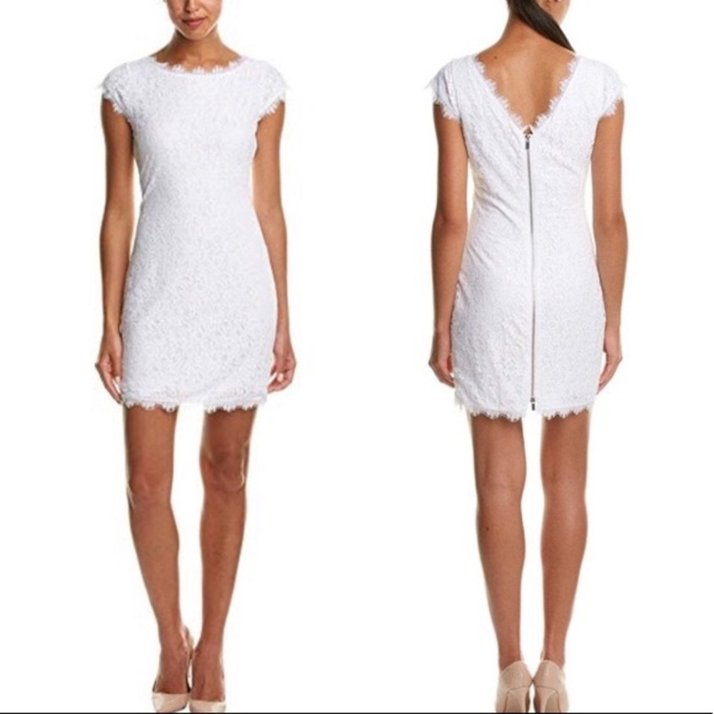 DVF white lace dress
